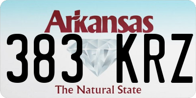 AR license plate 383KRZ
