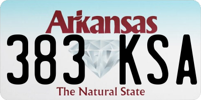AR license plate 383KSA