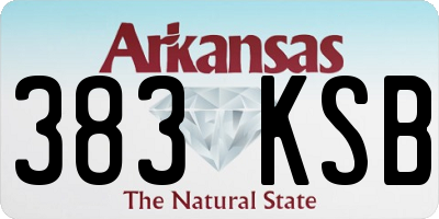 AR license plate 383KSB
