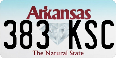 AR license plate 383KSC
