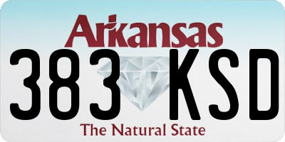 AR license plate 383KSD