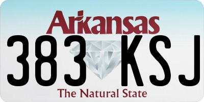 AR license plate 383KSJ