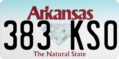 AR license plate 383KSO