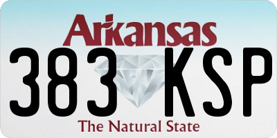 AR license plate 383KSP