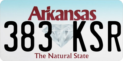 AR license plate 383KSR