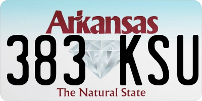 AR license plate 383KSU