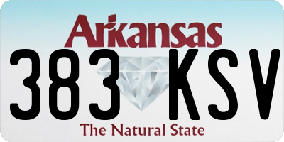 AR license plate 383KSV