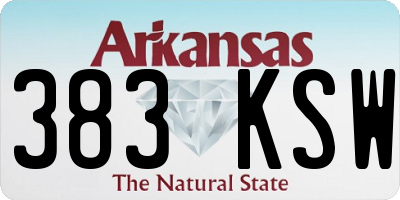 AR license plate 383KSW