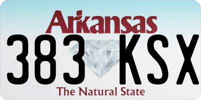 AR license plate 383KSX