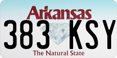 AR license plate 383KSY