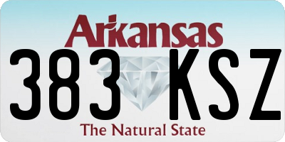 AR license plate 383KSZ