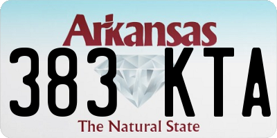AR license plate 383KTA