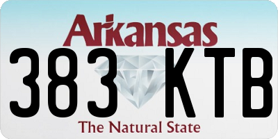 AR license plate 383KTB