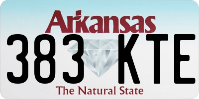AR license plate 383KTE