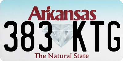AR license plate 383KTG