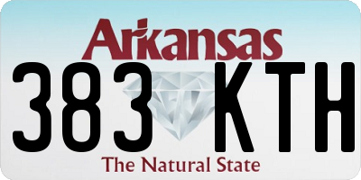 AR license plate 383KTH