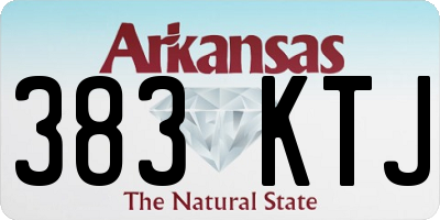 AR license plate 383KTJ
