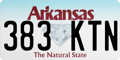 AR license plate 383KTN