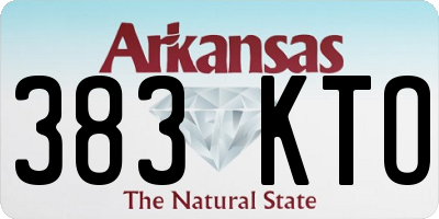 AR license plate 383KTO