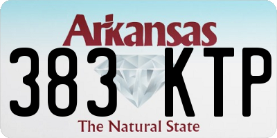 AR license plate 383KTP