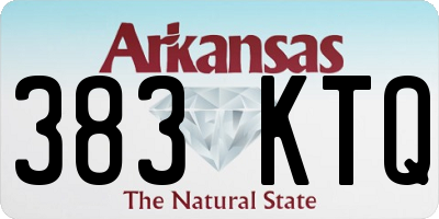AR license plate 383KTQ