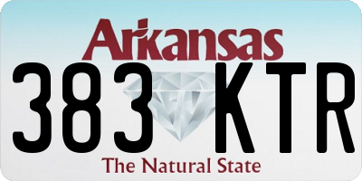 AR license plate 383KTR