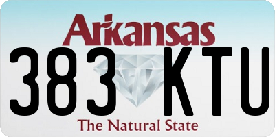 AR license plate 383KTU