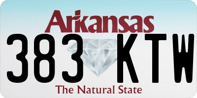 AR license plate 383KTW