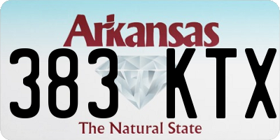 AR license plate 383KTX