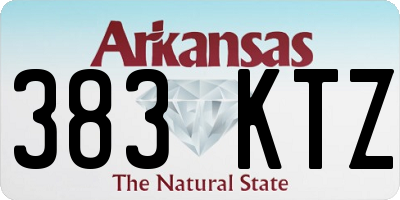 AR license plate 383KTZ
