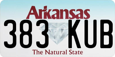 AR license plate 383KUB