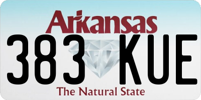 AR license plate 383KUE