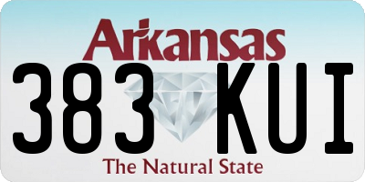 AR license plate 383KUI
