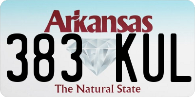 AR license plate 383KUL