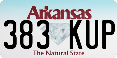 AR license plate 383KUP