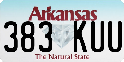 AR license plate 383KUU