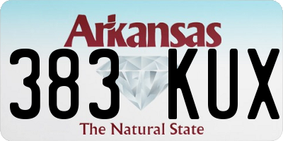 AR license plate 383KUX