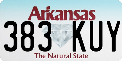 AR license plate 383KUY