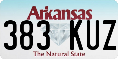 AR license plate 383KUZ