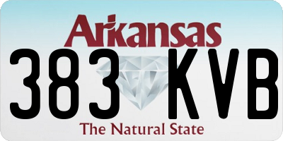 AR license plate 383KVB