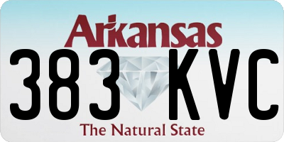 AR license plate 383KVC