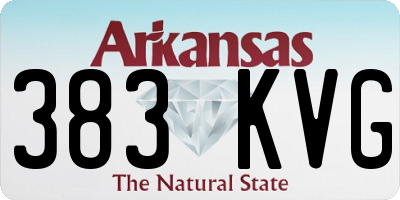 AR license plate 383KVG