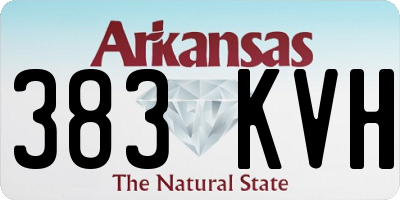 AR license plate 383KVH