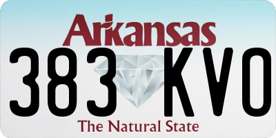 AR license plate 383KVO