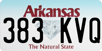 AR license plate 383KVQ