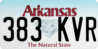 AR license plate 383KVR