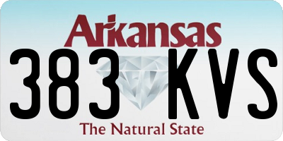 AR license plate 383KVS