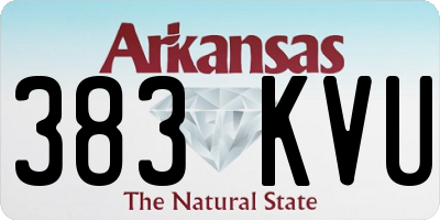 AR license plate 383KVU