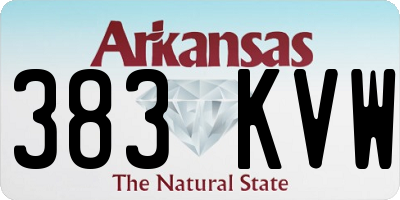 AR license plate 383KVW
