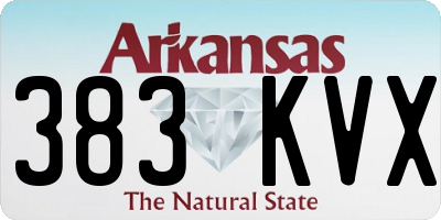 AR license plate 383KVX